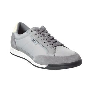 Boss Hugo Boss Nitan Suede-Trim Sneaker, Gray